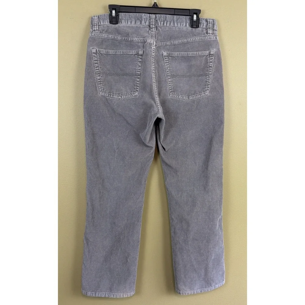 LL Bean Mens Corduroy Pants Straight Leg Standard Fit Grey Size 32X29